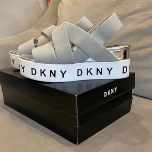 DKNY Black Clare Sling-back Platform Sandal